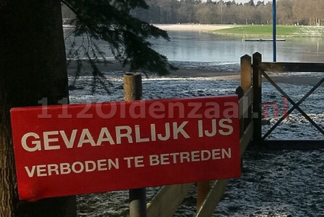 Gevaarlijk ijs op vijvers Hulsbeek