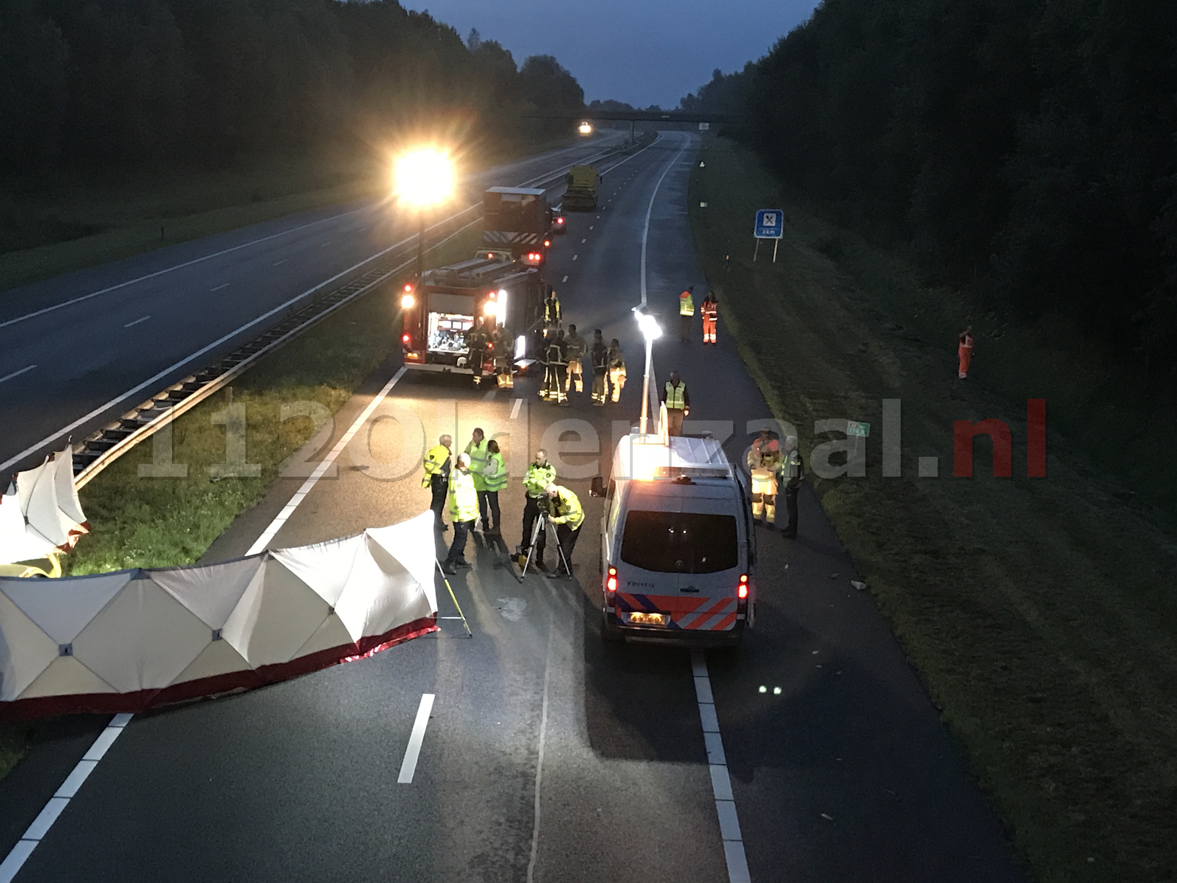 UPDATE: Poolse man overleden na aanrijding op A1; 60-jarige man uit Letland aanhouden