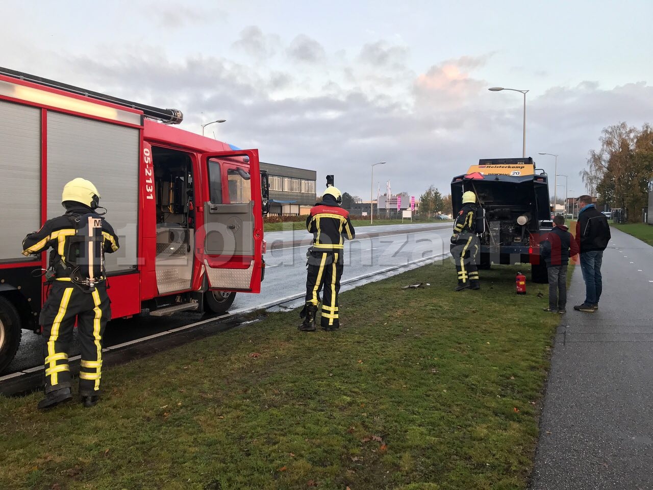 Brand in bouwmachine Eektestraat Oldenzaal