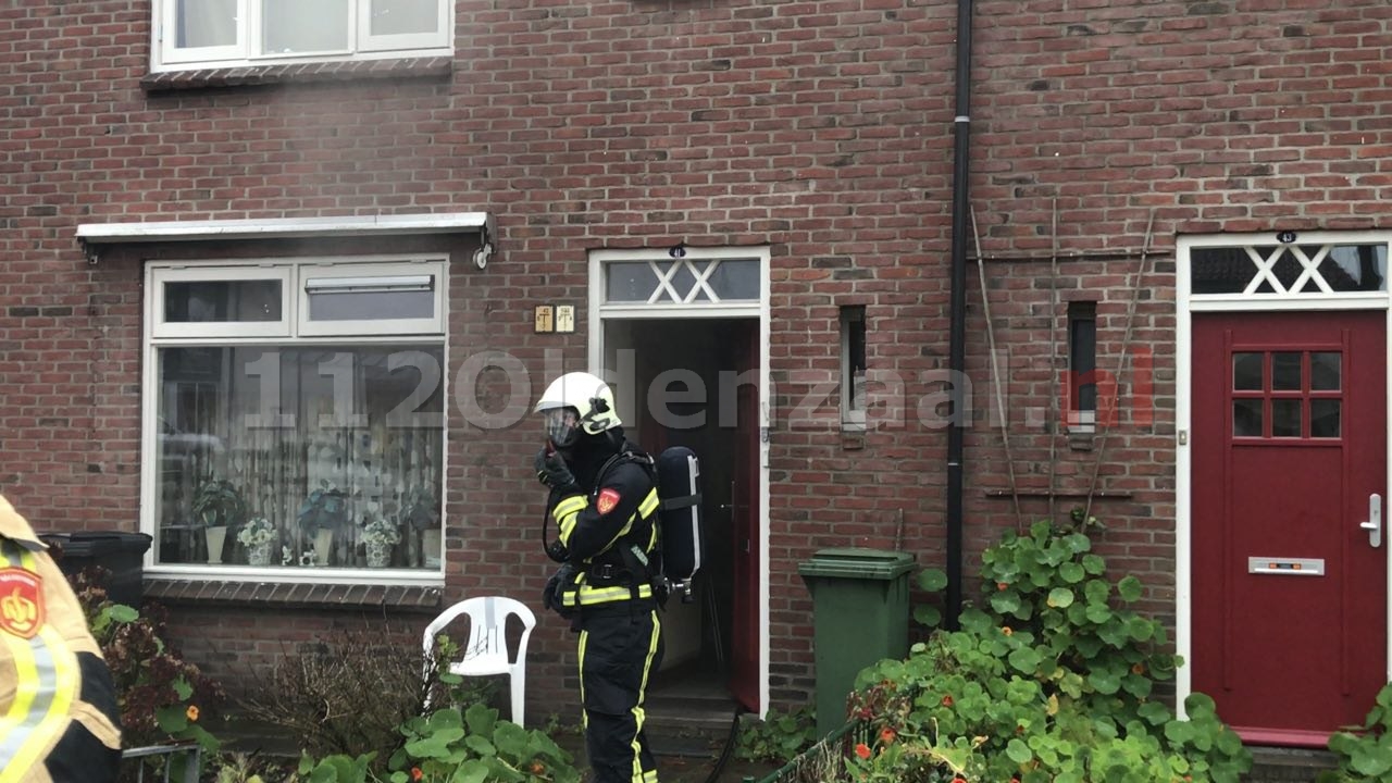 Brand in woning Deken Scholtenstraat Oldenzaal; bewoner gewekt door rookmelder