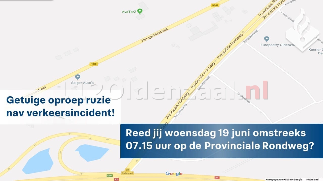 Politie zoekt getuigen van verkeersconflict in Oldenzaal; auto wordt gedwongen te stoppen en is vernield