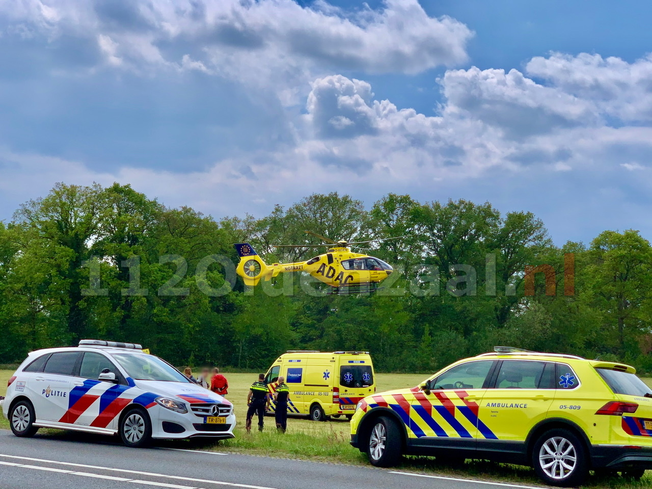 Video: Ernstig ongeval tussen Weerselo en Fleringen; traumahelikopter ingezet