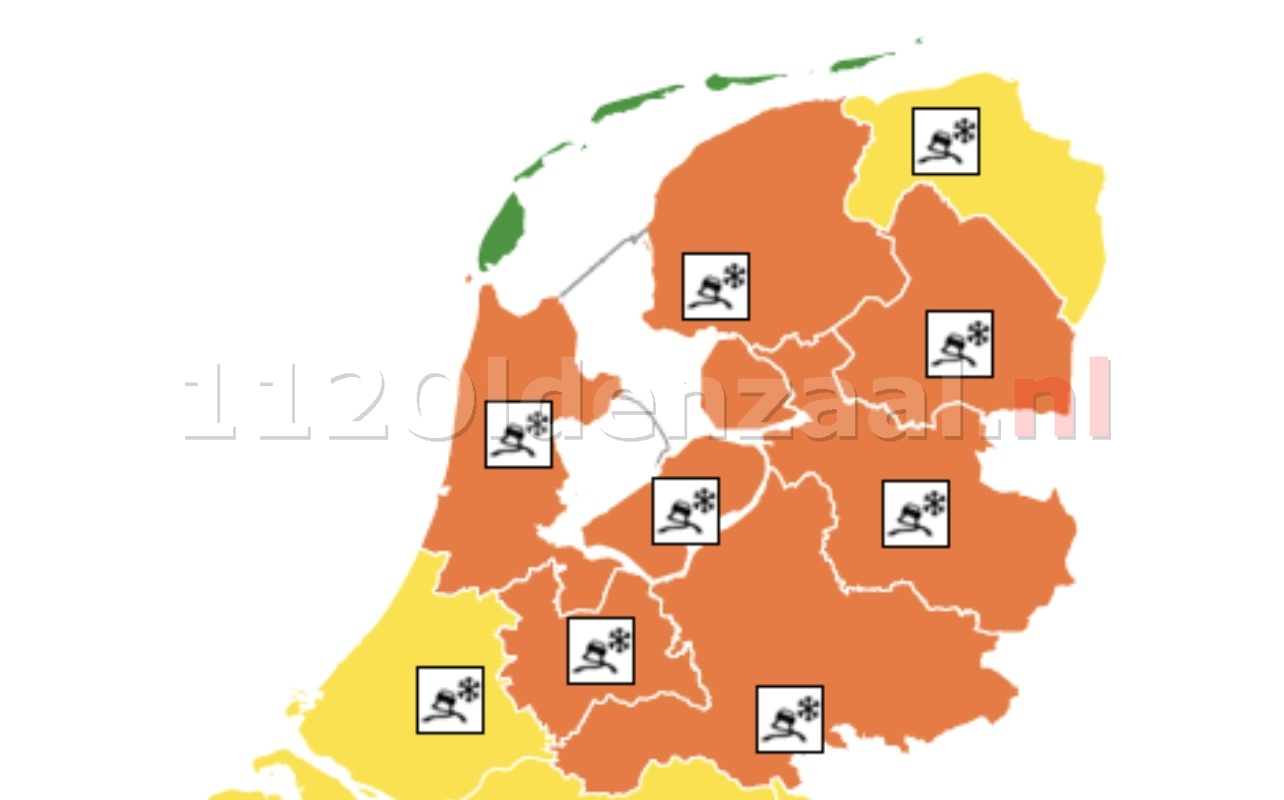 Code oranje: In de noordelijke helft IJZEL