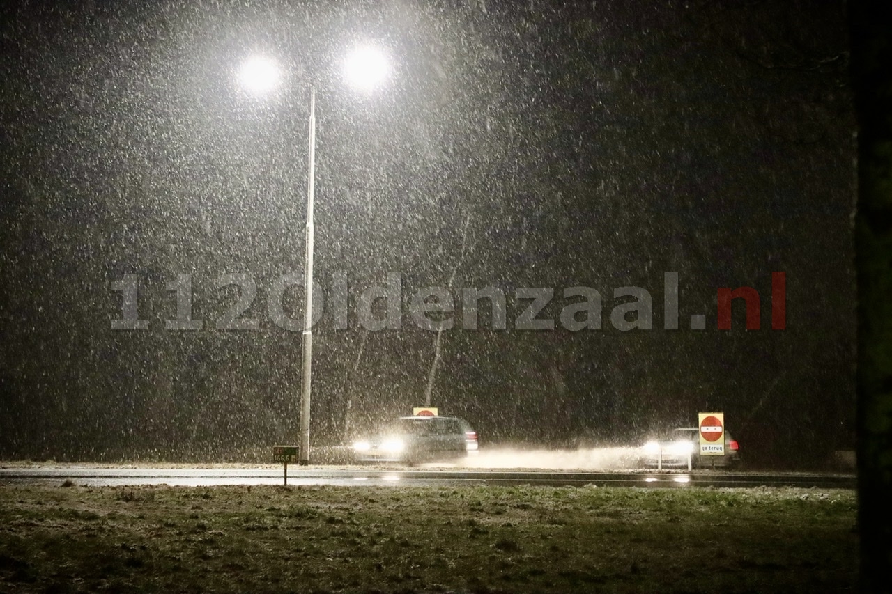 Gladheid door sneeuwval en lokale ijzel