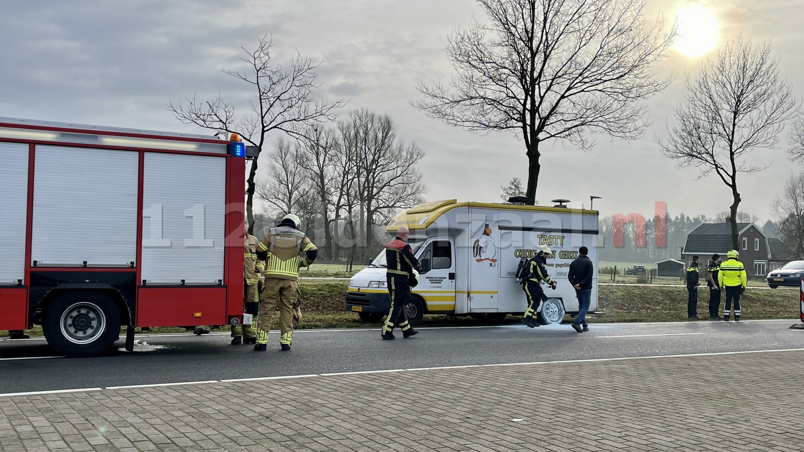 Brandweer rukt uit voor melding autobrand Enschedesestraat Oldenzaal