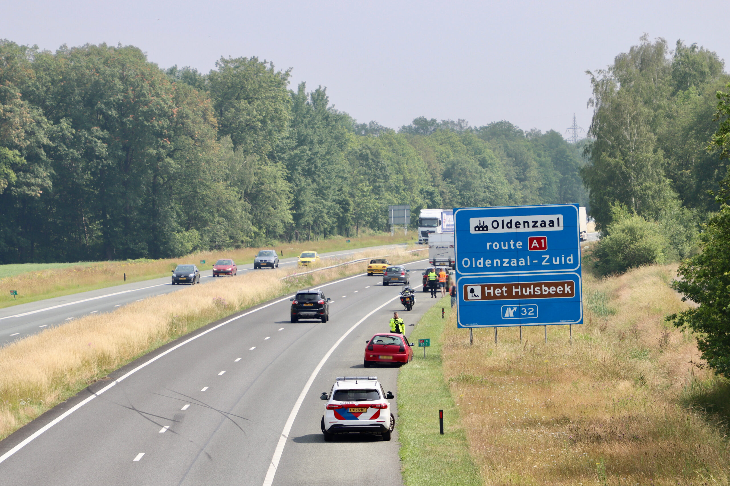 Ongeval op A1 tussen Hengelo en Oldenzaal