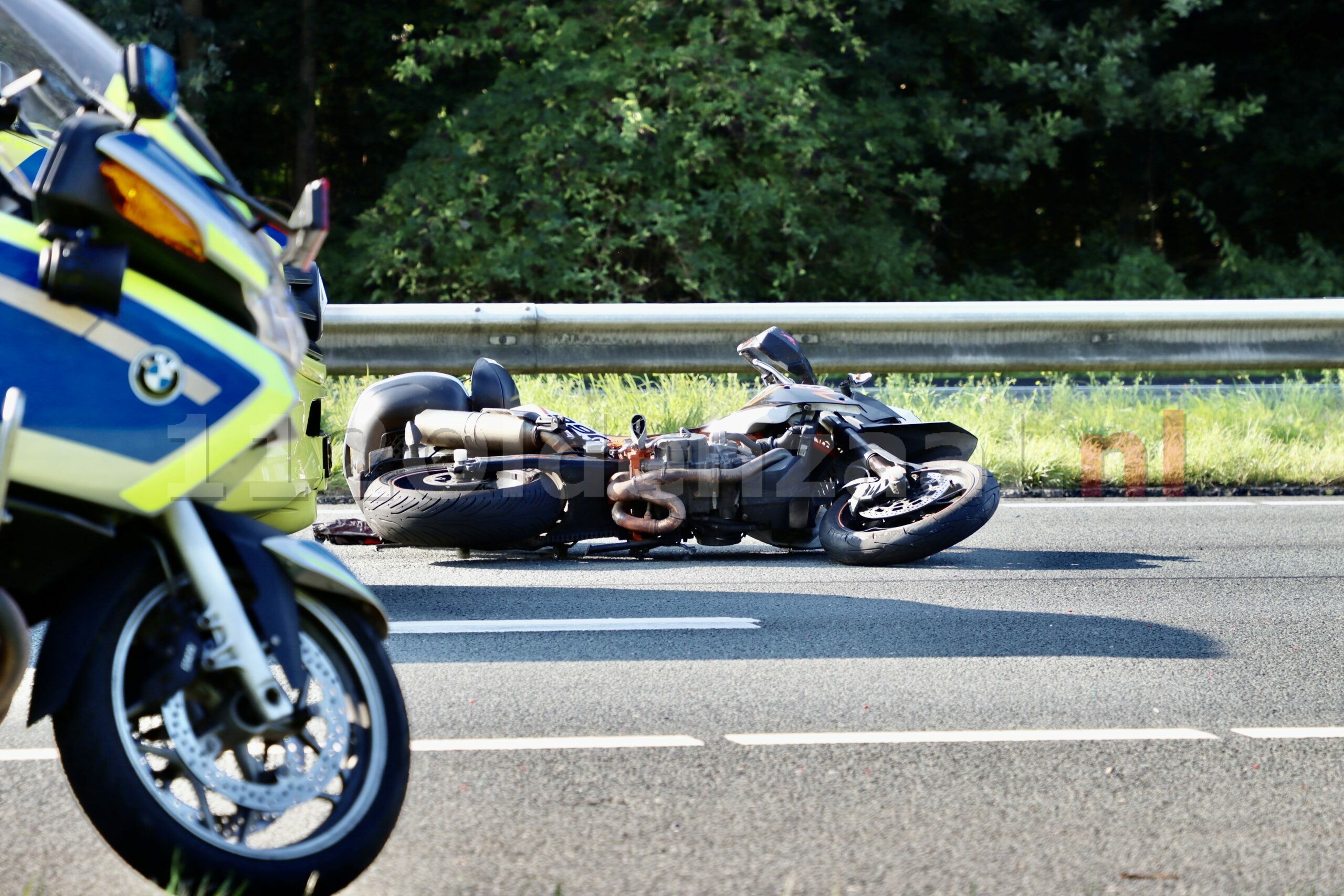 Motorrijder gewond bij ongeval op A1 De Lutte