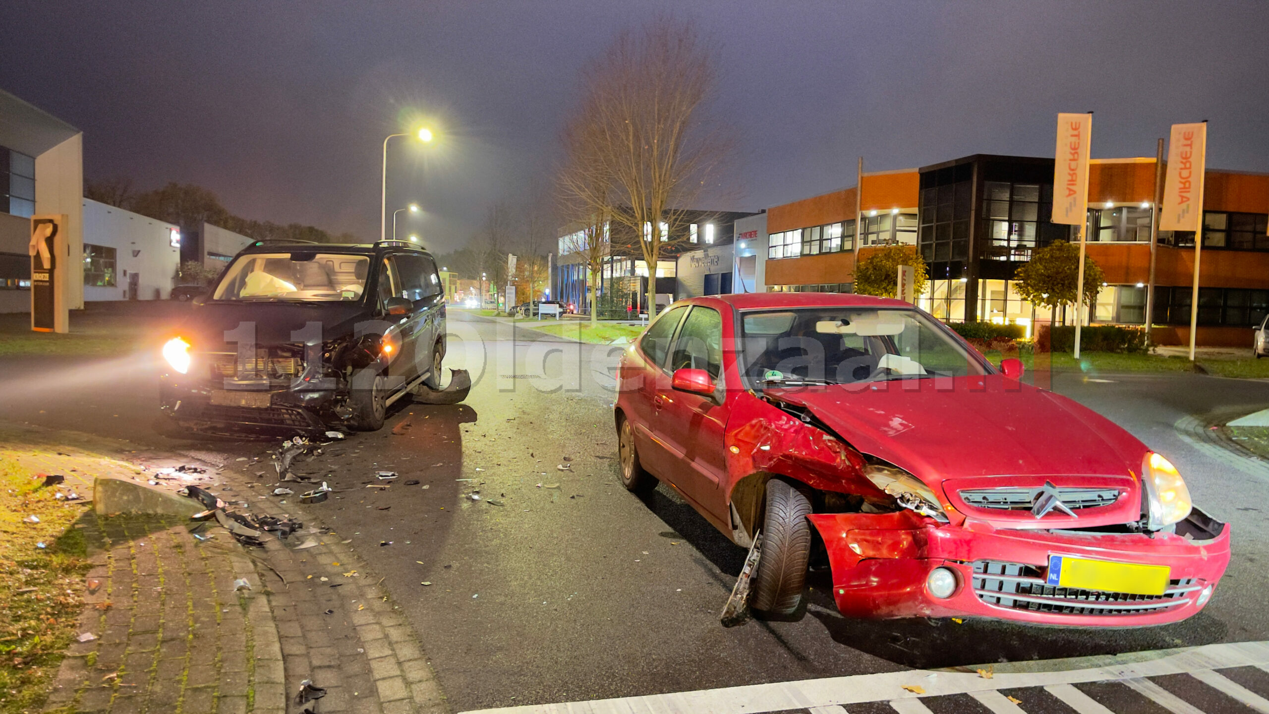 Opnieuw veel schade bij ongeval op kruispunt industrieterrein Oldenzaal