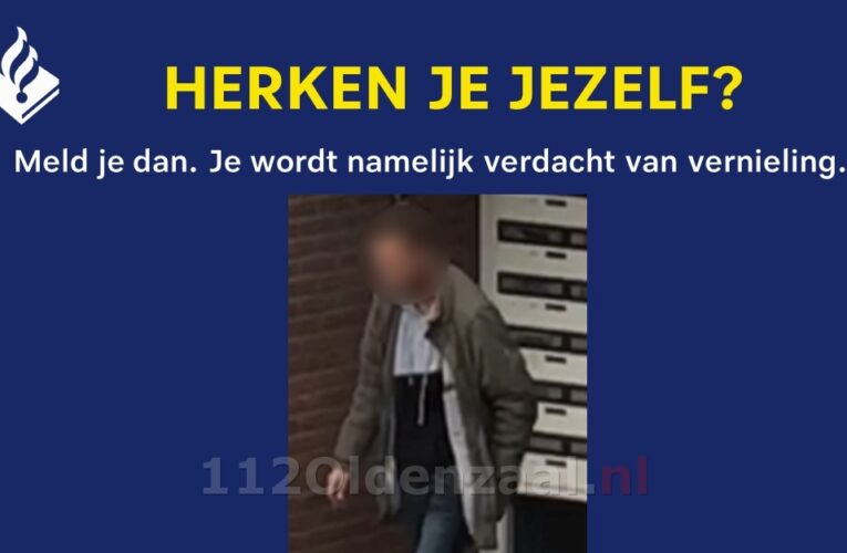 Politie zoekt man die ruit vernield van woning in Oldenzaal