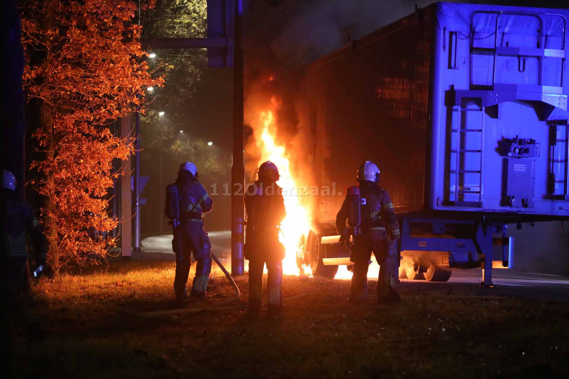 Vrachtwagenbrand op N342 Oldenzaal